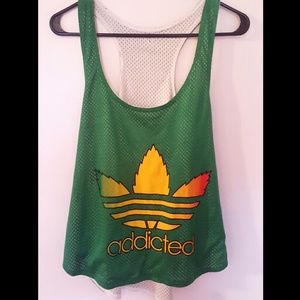 "Addicted" Adidas Tank Top
